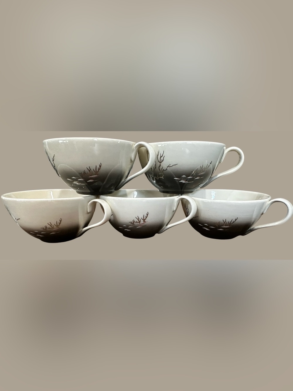 RARE Vintage Brock of California Tea Cups-set of 5